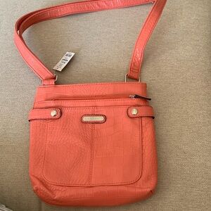 NWT Rosetti peach faux leather crossbody bag